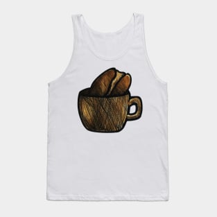 coffee bean in cup Tank Top